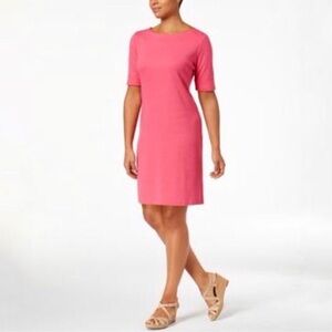 NWT Karen Scott 3/4 Sleeve Solid T-shirt Casual Career Dress Women’s SZ PL